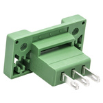 Phoenix Contact 5.08mm Pitch 3 Way Pluggable Terminal Block, Feed Through Header, Panel Mount, Solder/Slip on