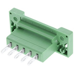 Phoenix Contact 5.08mm Pitch 5 Way Pluggable Terminal Block, Feed Through Header, Panel Mount, Solder/Slip on