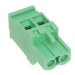 RS PRO 5mm Pitch 2 Way Pluggable Terminal Block, Plug, Free Hanging (In Line)