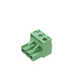 RS PRO 5.08mm Pitch 3 Way Pluggable Terminal Block, Plug, Free Hanging (In Line)