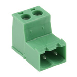 Phoenix Contact 5.08mm Pitch 2 Way Pluggable Terminal Block, Inverted Plug, Cable Mount, Screw Termination