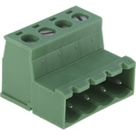 Phoenix Contact 5.08mm Pitch 4 Way Pluggable Terminal Block, Inverted Plug, Cable Mount, Screw Termination