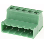 Phoenix Contact 5.08mm Pitch 5 Way Pluggable Terminal Block, Inverted Plug, Cable Mount, Screw Termination