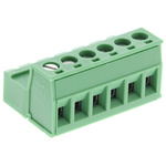 Phoenix Contact 5.08mm Pitch 6 Way Pluggable Terminal Block, Inverted Plug, Cable Mount, Screw Termination