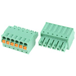 Phoenix Contact 3.81mm Pitch 6 Way Pluggable Terminal Block, Plug, Cable Mount, Spring Cage Termination