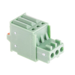 Phoenix Contact 2.5mm Pitch 3 Way Pluggable Terminal Block, Plug, Cable Mount, Spring Cage Termination