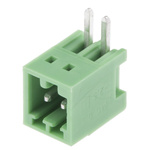 Phoenix Contact 2.5mm Pitch 2 Way Right Angle Pluggable Terminal Block, Header, Through Hole, Solder Termination