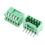 Phoenix Contact 2.5mm Pitch 5 Way Right Angle Pluggable Terminal Block, Header, Through Hole, Solder Termination