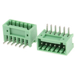 Phoenix Contact 2.5mm Pitch 6 Way Right Angle Pluggable Terminal Block, Header, Through Hole, Solder Termination