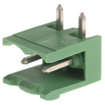 TE Connectivity 5.08mm Pitch 2 Way Right Angle Pluggable Terminal Block, Header, Through Hole, Solder Termination