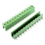 TE Connectivity 5.08mm Pitch 12 Way Right Angle Pluggable Terminal Block, Header, Through Hole, Solder Termination
