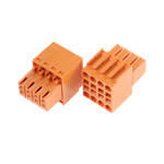 Weidmuller 3.5mm Pitch 8 Way Pluggable Terminal Block, Plug, Cable Mount, Screw Termination