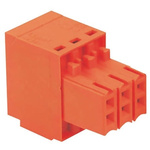 Weidmuller 3.5mm Pitch 20 Way Pluggable Terminal Block, Plug, Cable Mount, Screw Termination