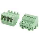 Phoenix Contact 3.5mm Pitch 4 Way Pluggable Terminal Block, Plug, Cable Mount, Screw Termination