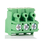 Phoenix Contact 5mm Pitch 3 Way Pluggable Terminal Block, Plug, Cable Mount, Screw Termination