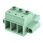 Phoenix Contact 10.16mm Pitch 3 Way Pluggable Terminal Block, Plug, Panel Mount, Screw Down Termination