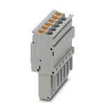 Phoenix Contact 6 Way Pluggable Terminal Block, Plug, Push In Termination