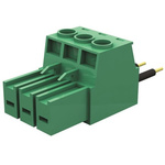 Amphenol Communications Solutions 7.62mm Pitch 4 Way Pluggable Terminal Block, Plug, Cable Mount, Screw Down Termination