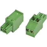TE Connectivity 3.5mm Pitch 2 Way Pluggable Terminal Block, Plug, Cable Mount, Screw Down Termination