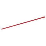 RS PRO Red Cable Tie Polyester Coated Stainless Steel Roller Ball, 100mm x 4.6 mm