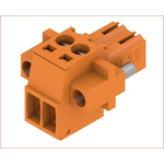 Weidmuller 3.5mm Pitch 2 Way Pluggable Terminal Block, Plug, Cable Mount, Screw Termination