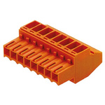 Weidmuller 3.5mm Pitch 8 Way Pluggable Terminal Block, Plug, Cable Mount, Screw Termination