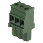 RS PRO 5.08mm Pitch 3 Way Pluggable Terminal Block, Plug, Cable Mount, Screw Termination