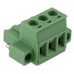 Phoenix Contact 5.08mm Pitch 3 Way Pluggable Terminal Block, Plug, Plug-In, Screw Termination