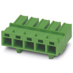 Phoenix Contact 7.62mm Pitch 2 Way Pluggable Terminal Block, Plug, Plug-In, Screw Termination