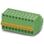 Phoenix Contact 2.5mm Pitch 9 Way Pluggable Terminal Block, Plug, Cable Mount, Spring Cage Termination