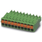 Phoenix Contact 3.5mm Pitch 2 Way Pluggable Terminal Block, Plug, Cable Mount, Spring Cage Termination