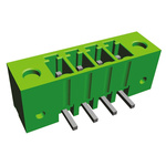 TE Connectivity 3.81mm Pitch 4 Way Pluggable Terminal Block, Header, Panel Mount, Solder Termination