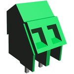 TE Connectivity 5mm Pitch 2 Way Angled Pluggable Terminal Block, Header, Through Hole, Screw Termination
