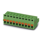 Phoenix Contact 5mm Pitch 10 Way Pluggable Terminal Block, Plug, Spring Cage Termination
