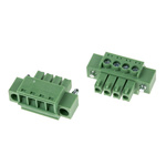 RS PRO 3.5mm Pitch 4 Way Pluggable Terminal Block, Plug, Through Hole, Screw Termination