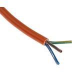 RS PRO 3 Core 0.75 mm² Mains Power Cable, Orange Polyvinyl Chloride PVC Sheath 100m, 6 A 500 V, 3183Y H05VV-F