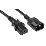 RS PRO 10m Power Cable, C13, IEC to C14, IEC