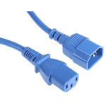 RS PRO 1m Power Cable, C13, IEC to C14, IEC