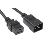 RS PRO 1m Power Cable, C19, IEC to C20, IEC
