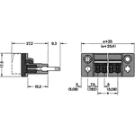 Phoenix Contact 5.08mm Pitch 9 Way Pluggable Terminal Block, Feed Through Header, Panel Mount, Solder/Slip on