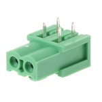 Phoenix Contact 5.08mm Pitch 2 Way Right Angle Pluggable Terminal Block, Inverted Header, Through Hole, Solder