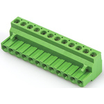 TE Connectivity 5.08mm Pitch 12 Way Pluggable Terminal Block, Plug, Cable Mount, Screw Down Termination