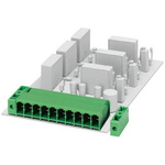 Phoenix Contact 7.62mm Pitch 12 Way Right Angle Pluggable Terminal Block, Header, Through Hole, Solder Termination