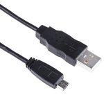Molex Male USB A to Male Micro USB B USB Cable, 1m, USB 2.0