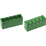 TE Connectivity 5.08mm Pitch 5 Way Right Angle Pluggable Terminal Block, Header, Through Hole, Solder Termination