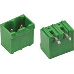 TE Connectivity 5.08mm Pitch 2 Way Right Angle Pluggable Terminal Block, Header, Through Hole, Solder Termination