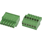 TE Connectivity 3.5mm Pitch 6 Way Pluggable Terminal Block, Plug, Cable Mount, Screw Down Termination