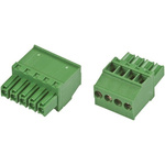 TE Connectivity 3.5mm Pitch 4 Way Pluggable Terminal Block, Plug, Cable Mount, Screw Down Termination