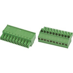 TE Connectivity 3.5mm Pitch 10 Way Pluggable Terminal Block, Plug, Cable Mount, Screw Down Termination