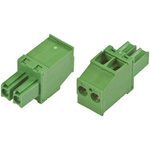 TE Connectivity 3.81mm Pitch 2 Way Pluggable Terminal Block, Plug, Cable Mount, Screw Down Termination
